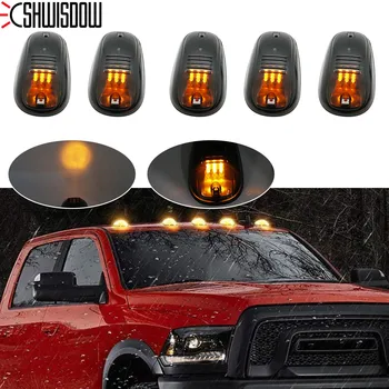 

New Products 5pcs Amber White Car Roof Marker Lights Lamp For Jeep Truck SUV Ford F150 Dodge Ram Cab Roof Marker Running Lights