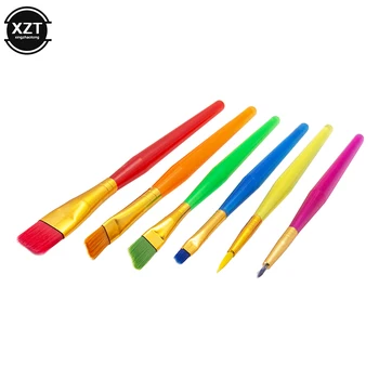 

6pcs A Lote Children Drawing Watercolor Brush Creative Brush Brush Plastic Brush Set Art Supplies