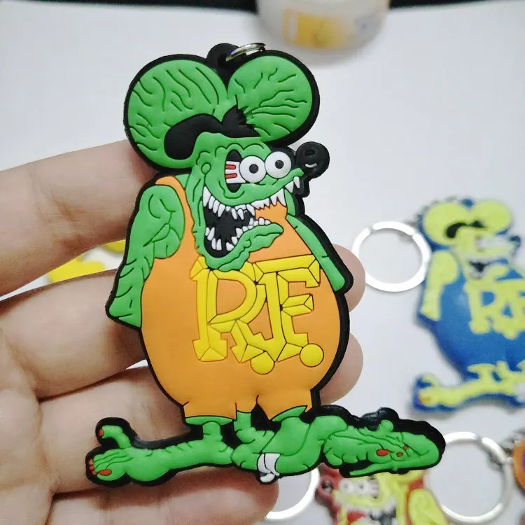 1 шт. 6 см Kawaii мышь мультфильм аниме-брелок для ключей ПВХ Рисунок брелок игрушка брелок Рождественский подарок новые безделушки
