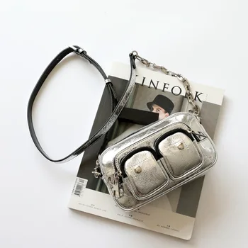 

2020 new simple multi-pocket shoulder bag messenger bag punk fan car handbag messenger bag shoulder bag