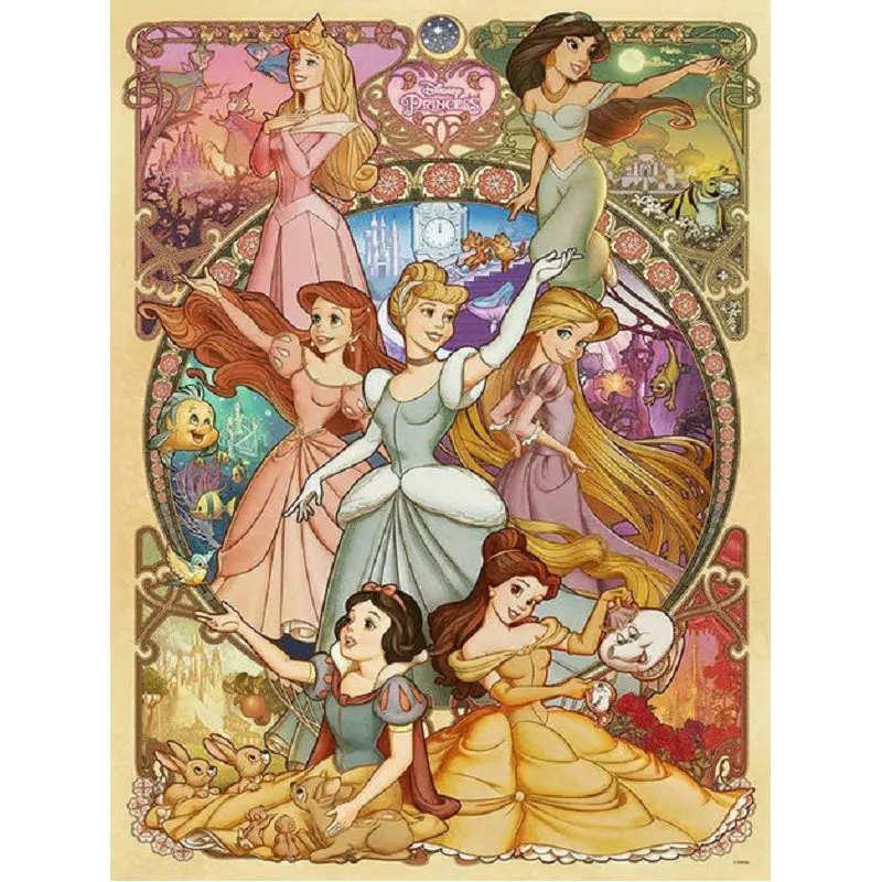 

Diy Diamond painting cross stitch snow White full diamond mosaic Disney pattern rhinestones 5d diamond embroidery picture