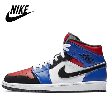 

Original Nike Air Jordan 1 Mid TOP 3 Men's Basketball Sneakers Unisex Women Breathable Nike Air Jordan 1 Mid