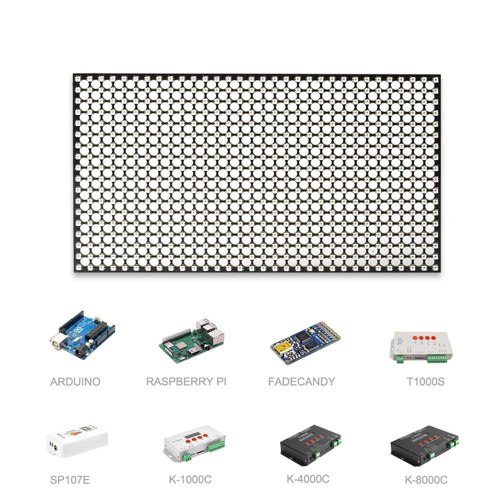 576 пикселей WS2812B Mini 2020 RGB матричная панель экран 18x32 высокой плотности цифровой