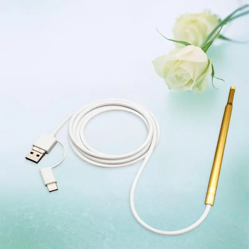 3 в 1 USB Визуальный Инструмент для чистки ушей эндоскоп для чистки ушей водонепроницаемый пылезащитный ультра-яркая светодиодная лампа 5,5 мм ушной выбор Otoscope для здоровья