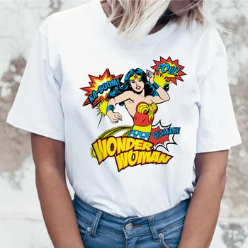 

Wonder Woman t shirt ulzzang tee shirt t-shirt harajuku tshirt women femme hip hop female summer top streetwear cartoon