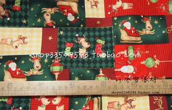 

Cartoon Santa Claus Christmas deer Sewing Cotton poplin fabric DIY Handmade Material Sewing Fabric Patchwork 100*140cm