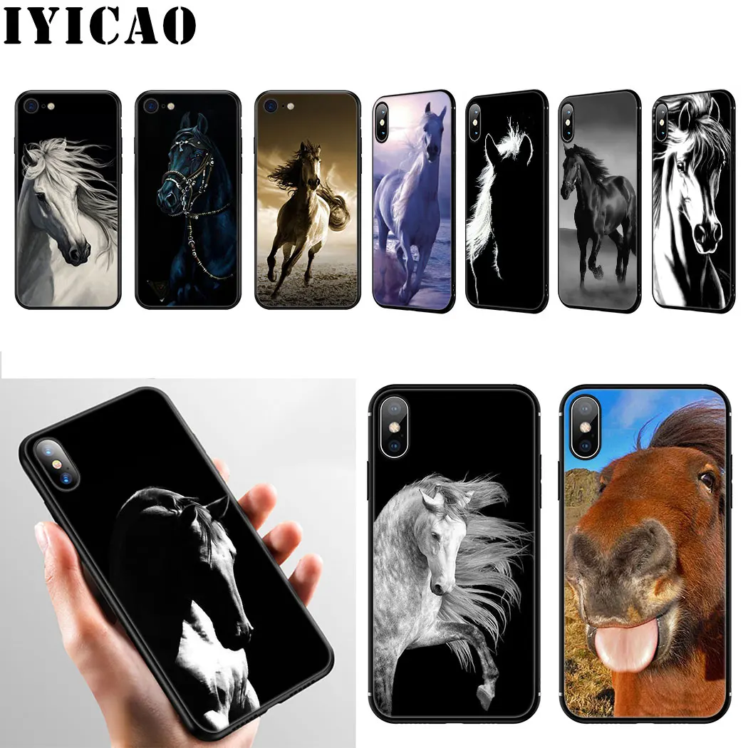 Мягкий силиконовый чехол для iPhone 11 Pro Max XR X XS 6 6S 7 8 Plus 5 SE черный и белый цвета |