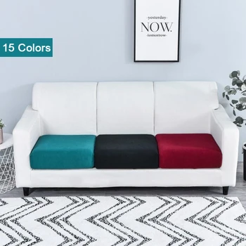 

Funiture Protector Jacquard Thick Sofa Cushion Cover Sofa Protector Seat Cushion Slipcover Elastic Solid Color