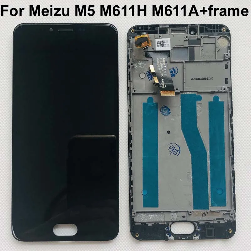 Кодирующий преобразователь сенсорного экрана в сборе для Meizu M5 ЖК дисплей M611D M611Y