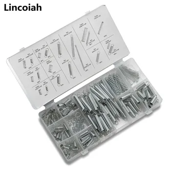 

200pcs With Storage Box Accessories Extension And Compression Coil Portable Hardware Tool Spring Set Metal Steel Assorted