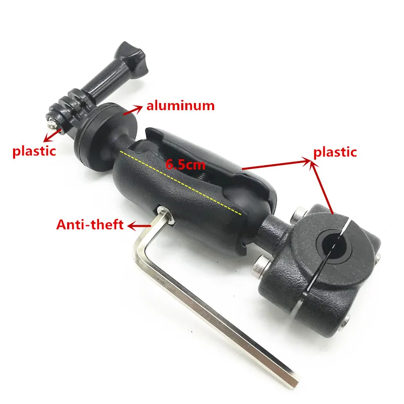plastic arm kit В автомобиле камера подголовник крепление для gopro sjcam osmo Экшн камеры для ram крепление 1 дюймов мяч - Цвет: plastic arm kit