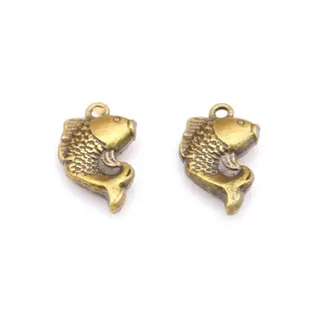

High quality wholesale 100 pcs carp fish charms fit DIY Handmade necklace earring bracelet charms Jewelry Making