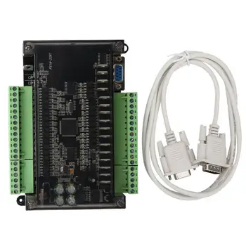 

PLC Programmable Logic Controller FX1N-32MT Industrial Control Board DC 24V 4 Channel 100K Pulse With Shell+DB9 Serial Cable