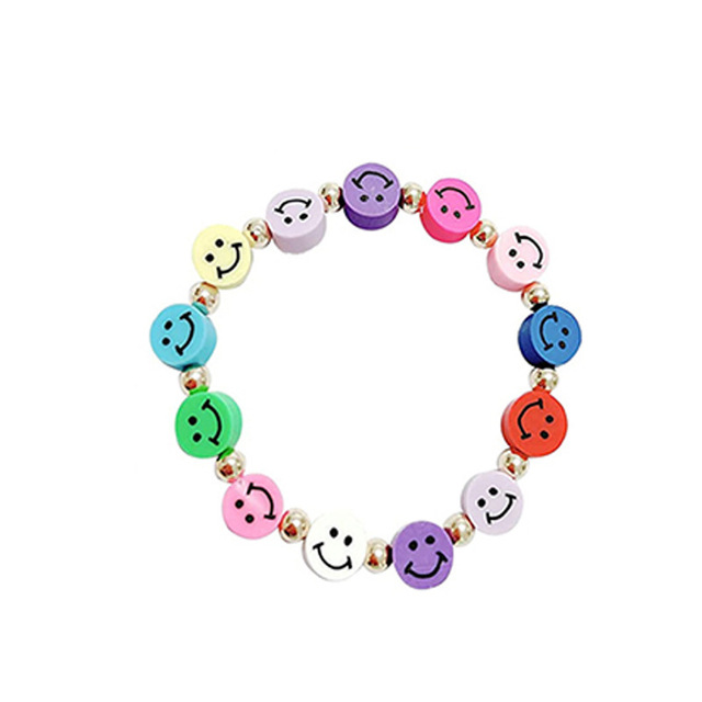 Trend Boho Smiley Face Bracelets For Women Summer Beach Pearls Beaded Pulsera Beads Smile Jewelry Chain Gifts party