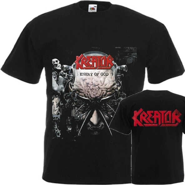 Новая футболка &quotвраг Бога&quot от THRASH металлическая лента KREATOR DTG с печатью TEE