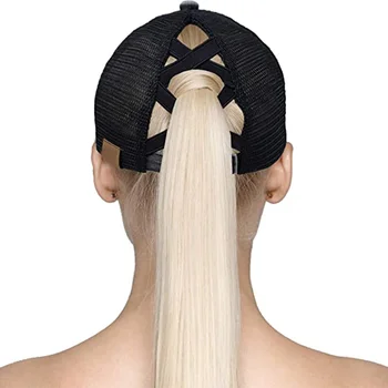 VeryYu Cross Ponytail Women Baseball Caps Hair Care  VeryYu the Best Online Store for Women Beauty and Wellness Products