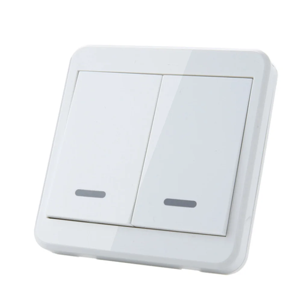 2 Buttons Switch Светильник RF 433 Гц Беспроводной пульт дистанционного управления Переключатель ВКЛ/ВЫКЛ 90-260 в светильник беспроводной настенный пульт дистанционного управления приемник передатчик - Цвет: 2 Buttons Switch