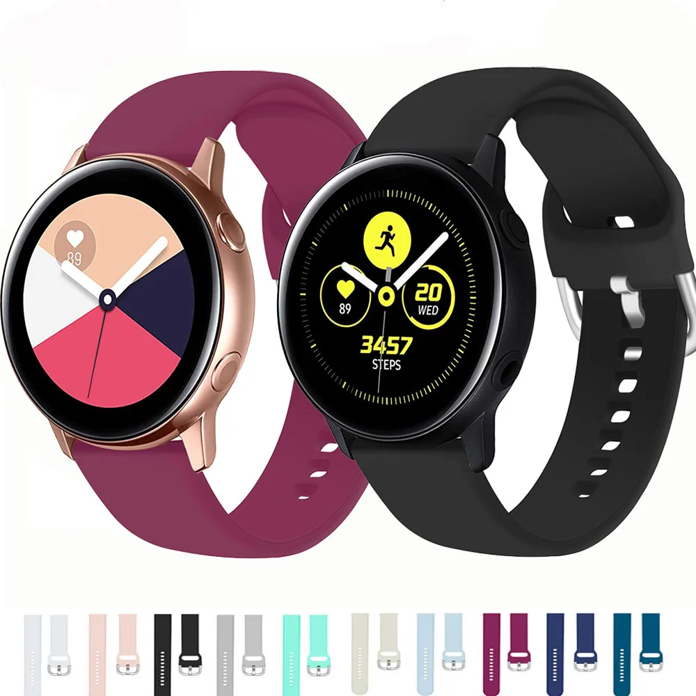 Силиконовый ремешок pulseira для samsung galaxy watch 46 мм gear s3 S2 huawei gt 20/22 active Ремешки наручных