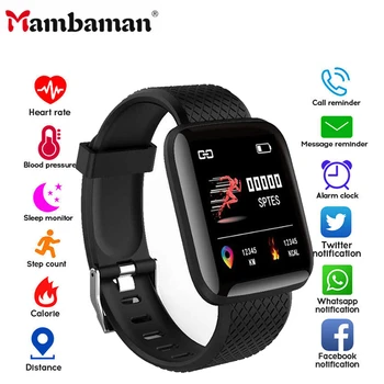 

D13 smart watch women men 2020 Heart Rate smartwatch Wristband Sports Watches 116 Plus Band Waterproof Smartwatch Android A2 B57