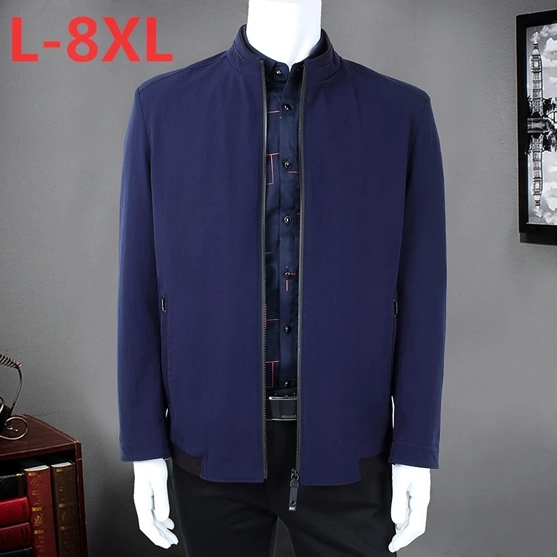 Мужская повседневная куртка размера плюс 8XL 7XL 6XL 5xl 4xl весна-осень | одежда