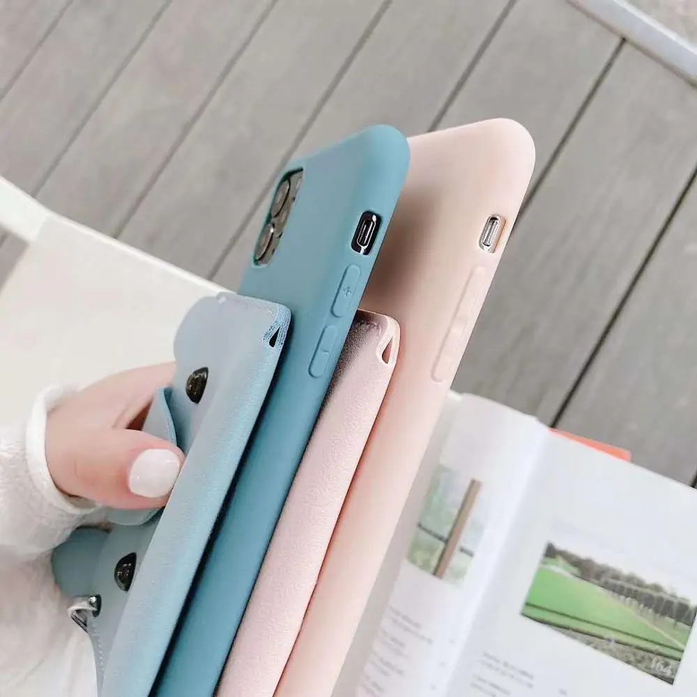wallet phone case for Samsung S20 Ultra A10S A20S A80 A20E soft silicone cover with card holder wallet strap cute puppy case wallet phone case for Samsung S20 Ultra A10S A20S A80 A20E soft silicone cover with card holder wallet strap cute puppy case