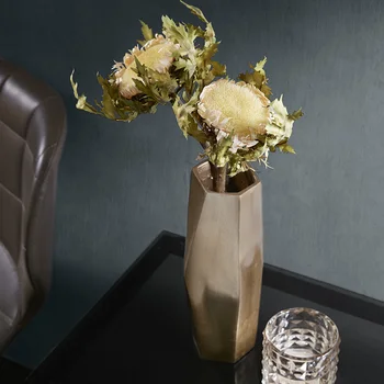 

Flower Vases Nordic Home Decoration Aluminium Vase For Flowers ваза для цветов Home Decor decoracion hogar moderno Golden Vase