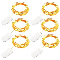 ztgs 10pcs 1/2/3/5M Copper Wire LED String Lights Holiday Lighting Fairy Garland for Christmas Tree Wedding Party Decoration
