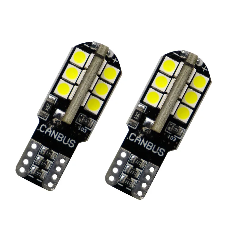100 шт 3,6 W T10 саn-шина 24 SMD 1 Вт 3030 светодиодный ошибок неполярный разрешение на парковку пластина Светильник лампы стайлинга автомобилей Белый 12V