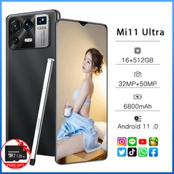Global Version Mi11 Ultra 16GB 512GB 6800mAh 5G Smartphone 6.7 Inch 32+50MP HD Camera 10 Core Unlocked Android Network Cellphone