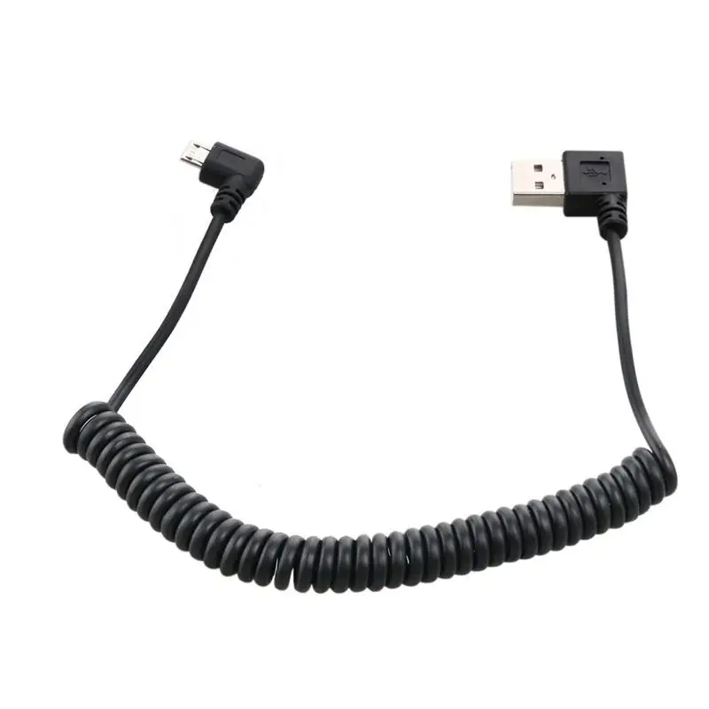 1 м пружинный спиральный USB-C USB 2,0 type C Мужской к USB Micro 5 Pin кабель для зарядки данных для Macbook/ChromeBook/Nokia/Asus Zen AiO - Цвет: Black for Android