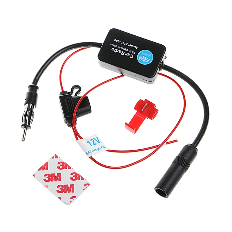 New 12V 25dB Car FM Radio Antenna Amplifier Booster with Model ANT-208