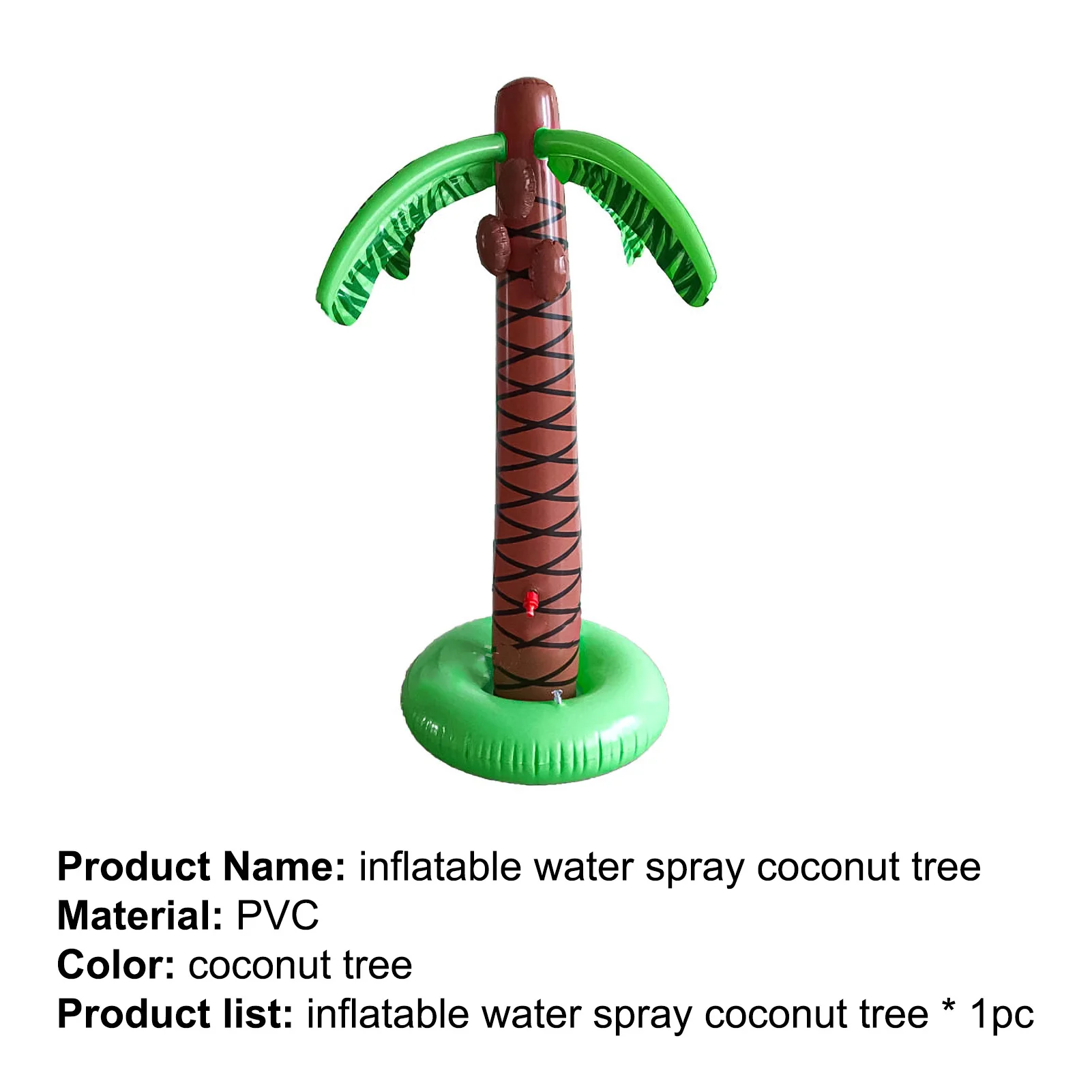 Baby Toys Inflatable Sprinkler Simulation Coconut Tree PVC Fountain Water Jet Palm Tree for Children Kids