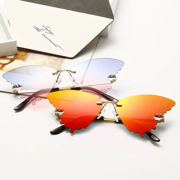 

Fashion Butterfly Shape Luxury Sunglasses 2020 Gradient Vintage Sun Glasses Wing Eyeglasses Shades for Women Uv400 Gafas De Sol