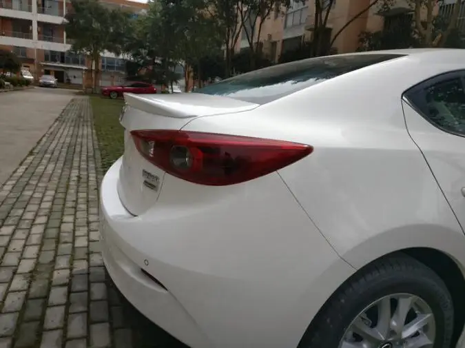 Высокое качество ABS заднее крыло багажника выступ Спойлеры для Mazda 3 Axela 2013