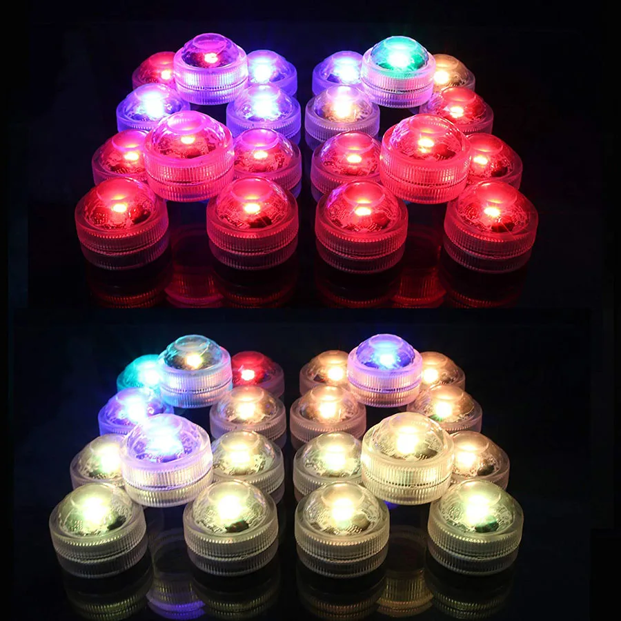 IP68 Waterproof RGB Submersible Light Battery Operated LED Underwater Light Vase Bowl Outdoor Garden Party Decoration Night Lamp
