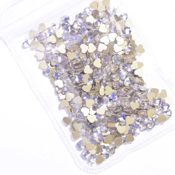 

20Pcs Nail Crystal Moonlight Glass Stones Strass Non Hotfix Nail Rhinestones For Nail Art Decoration Shinny AB Nail Charms JZ16