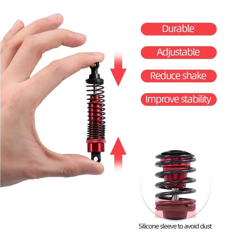 WINOMO 2 Pcs RM11807 106004 Aluminum Alloy Shock Absorber Damper For 1/10 RC Car Short Truck Crawler Accessories