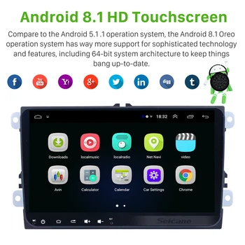 

Seicane Android 8.1 9" For VW Volkswagen Golf Polo Tiguan Passa MK5 MK6 Jetta Touran Seat Car Autoradio GPS Multimedia CANBUS