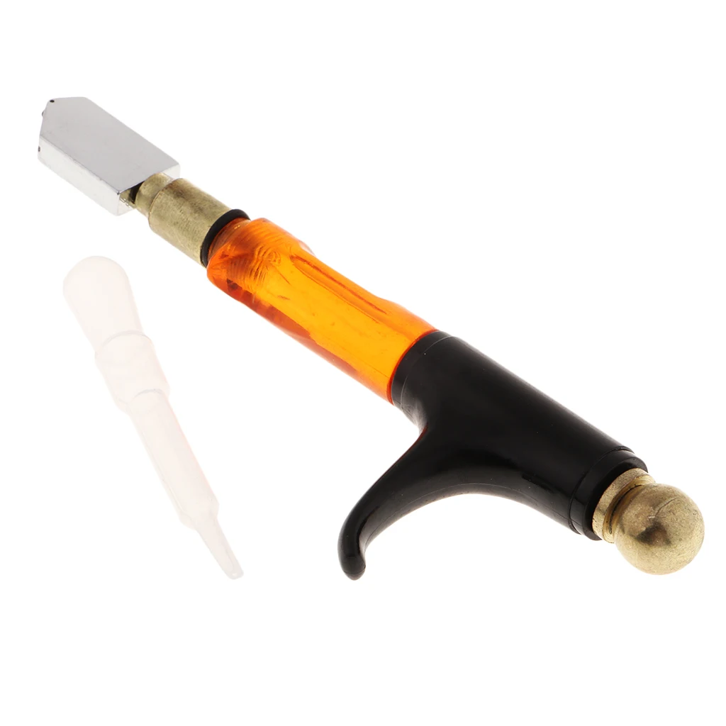 Handle Professional Oil Filled Bottle Glass Tile Mirror Cutter Metal Head DIY PRO Tungsten Wheel Feed Glazing Score Mirrors Tile
