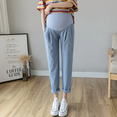Summer Maternity Pants Thin Cotton 