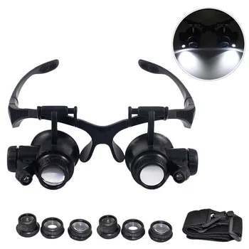 

Glasses Type Jewelry Watch Repair Glasses Magnifying Glass Magnifying Glass Glasses With LED Lights Jewelry Tools