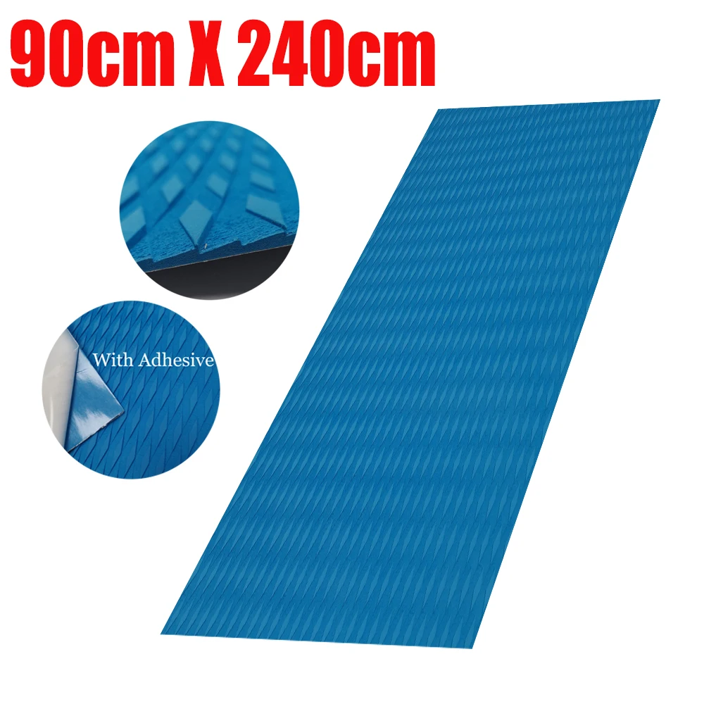 Sail Boat Teak Decking EVA Marine Flooring Carpet Pad With Blue Cross