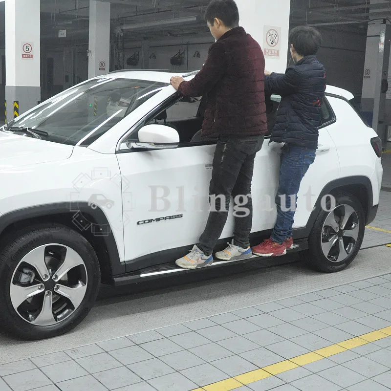 Подходит для Jeep Compass- 2 шт. Левая Правая Беговая доска боковые шаги nerf бар Автомобильная педаль боковая лестница