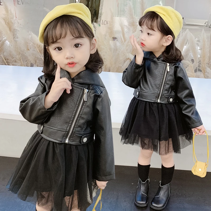Otqutp Toddler Breathable Coat Outwear Baby Girls Jacket Turn Down Coat Winter Leather Toddler Girls Kids Clothes Kids Winter Coat
