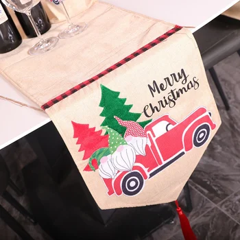 

1PCS Christmas Table Runner Merry Christmas Decoration Cloth Placemat For Kitchen Decoration Dinner Party Gifts.