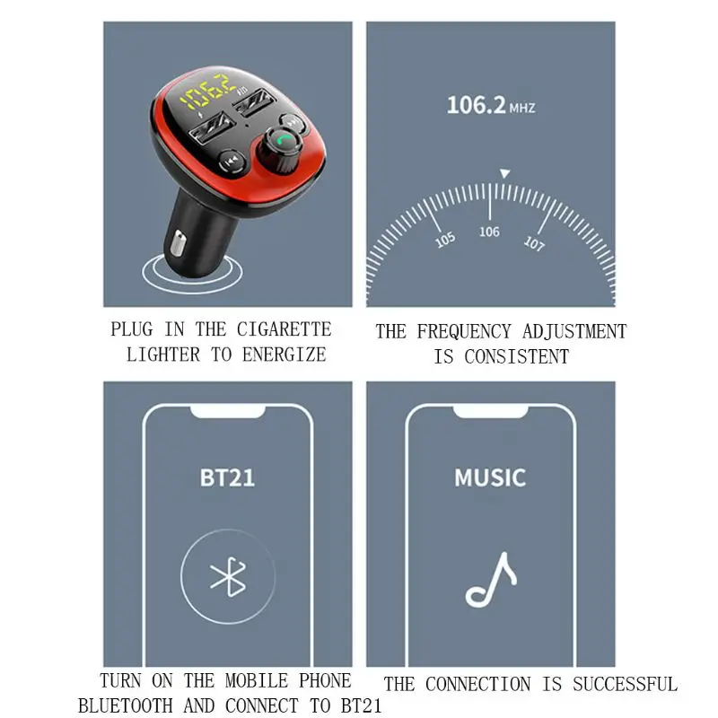 Автомобильный Bluetooth беспроводной передатчик MP3 радио плеер USB зарядное устройство автомобильные запчасти