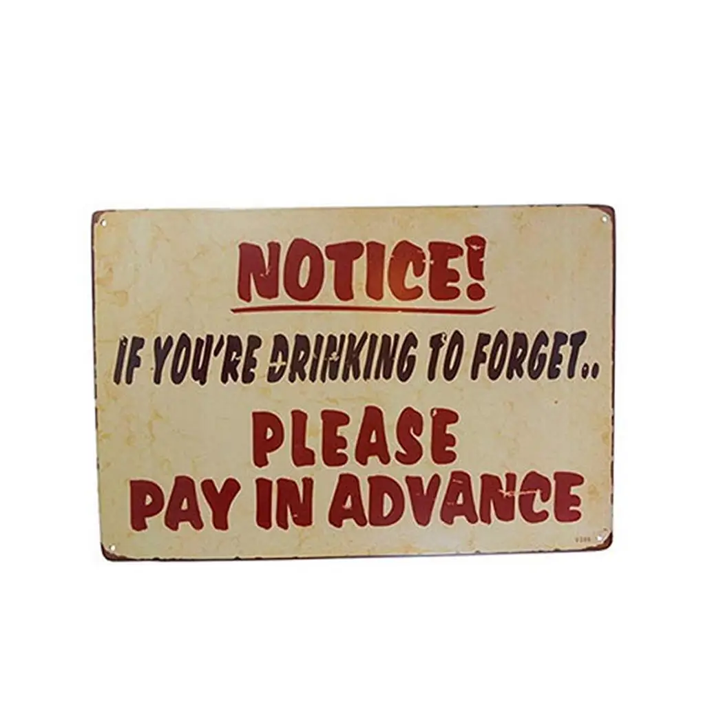 Bars Clothing Stores Home Furnishings Wall Retro 1-17 Bar, Decorations Iron Paintings As Picture
