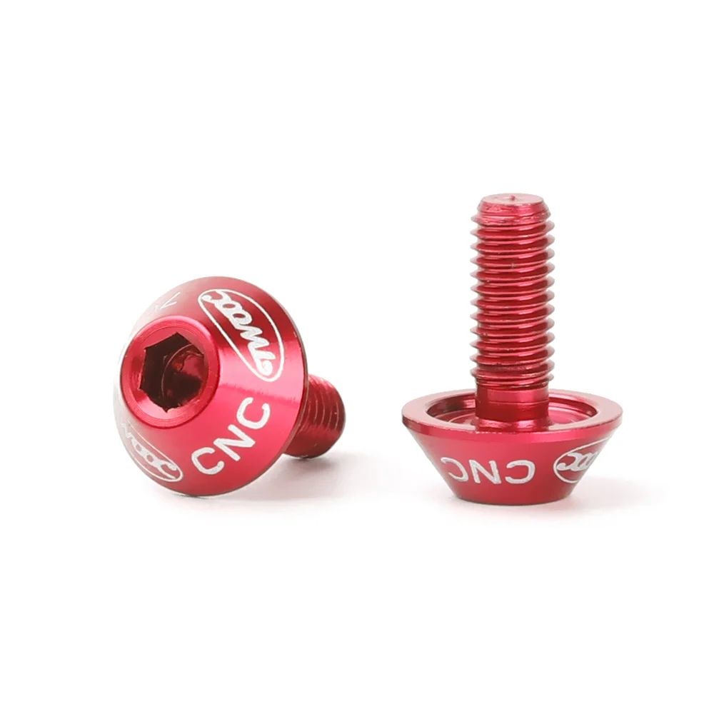 2pcs Bicycle Water Bottle Cage Holder Screw Bolts Durable Colorful Bike Accessory Aluminum Alloy M5 * 12mm bicycle bottle cage screws