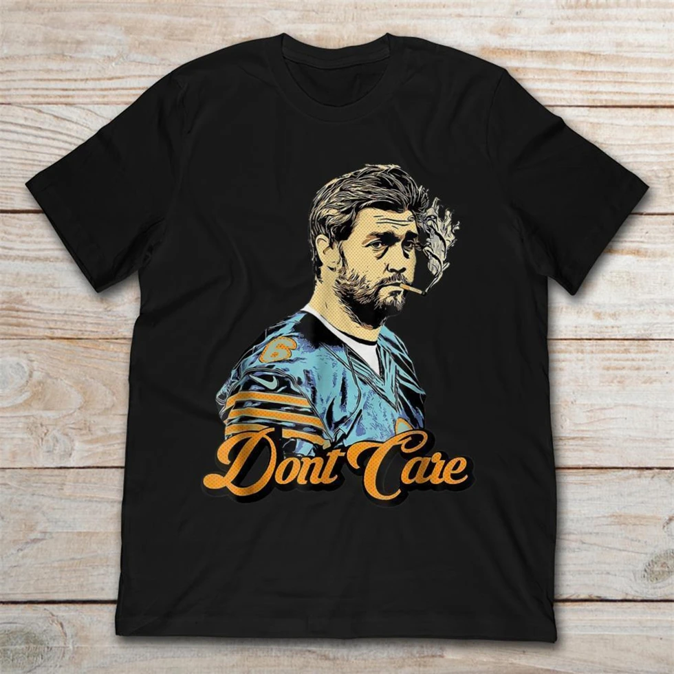 Забавная черная футболка с надписью Don't Care Jay Cutler Smoking S-3Xl модная | Мужская одежда