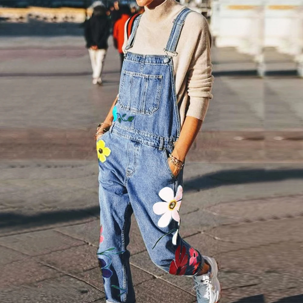 Women Denim Jumpsuit Sleeveless Overalls Floral Pant Long Trouser Frayed Jeans Women Romper Women Jumpsuits High Waist Jeans Women Denim Jumpsuit Sleeveless Overalls Floral Pant Long Trouser Frayed Jeans Women Romper Women Jumpsuits High Waist Jeans